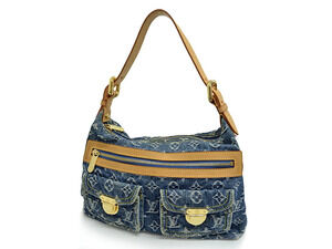 Louis Vuitton Messenger Denim Bag Shoulder Baggy Blue